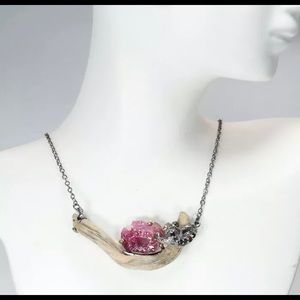 Unique natural ruby necklace